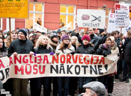 latvijos protestai 2009 12 01